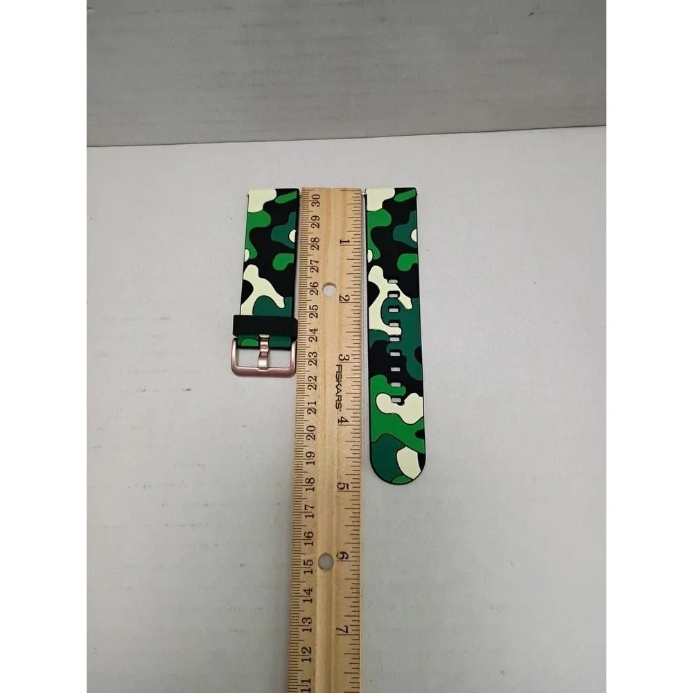 Galaxy Active 2 Camouflage Silicone Watch Band Quick Release Strap 20mm 22mm New